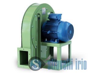 Radial fan with electric motor